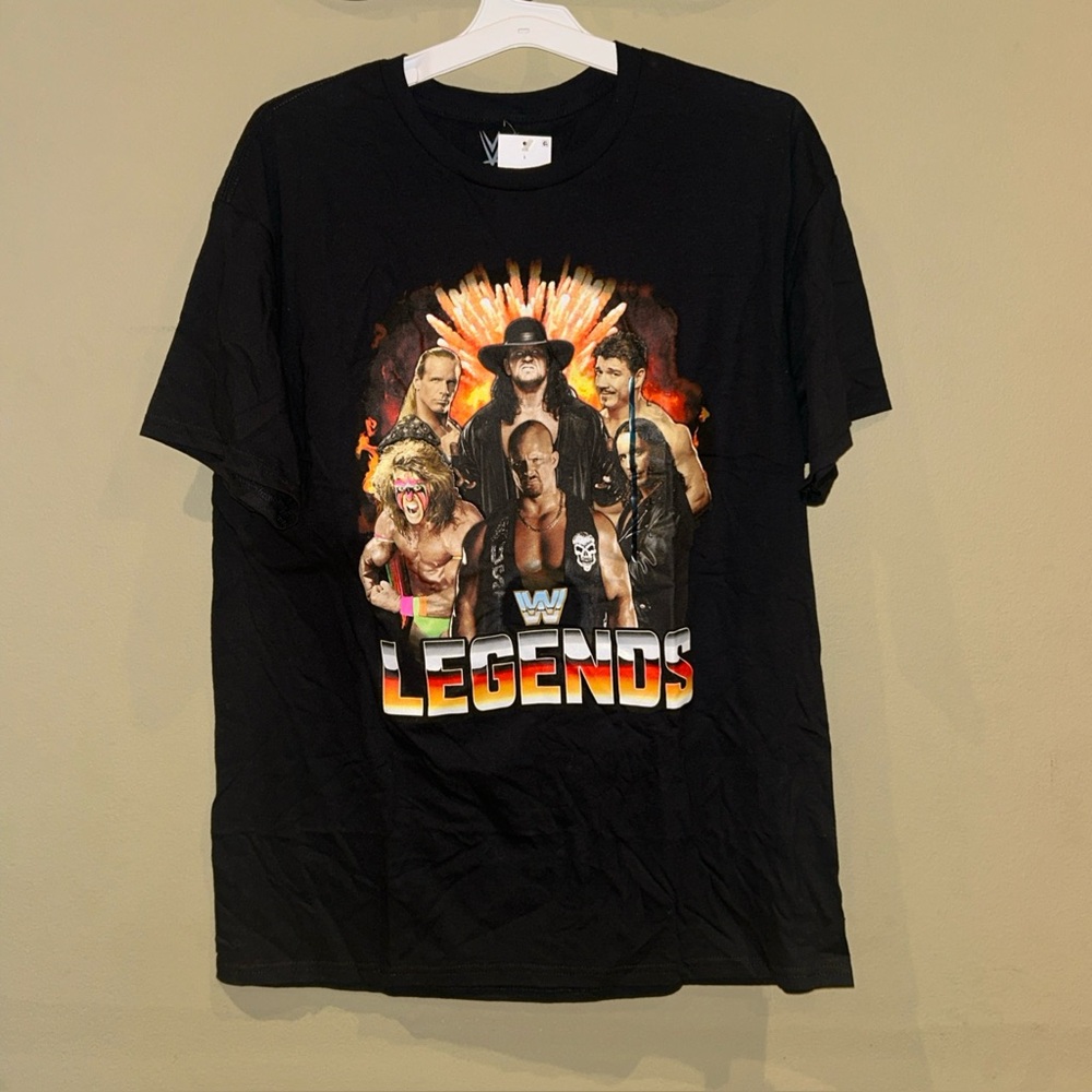 WWE Legends Black Graphic Tee